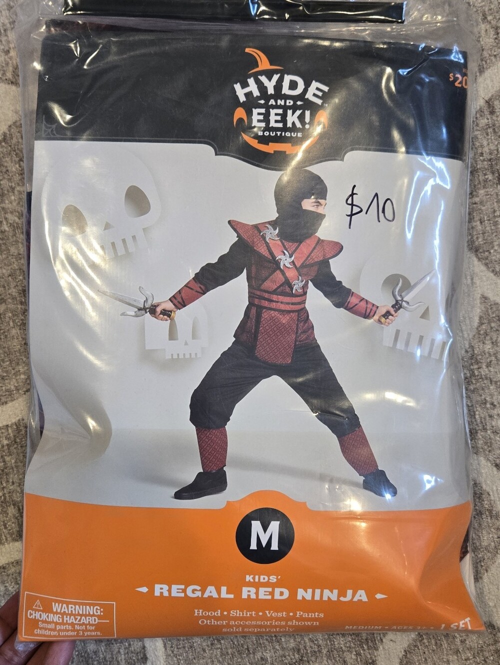 Kids Regal Red Ninja Costume - M